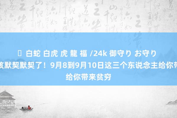 ✨白蛇 白虎 虎 龍 福 /24k 御守り お守り 巳蛇，该默契默契了！9月8到9月10日这三个东说念主给你带来贫穷