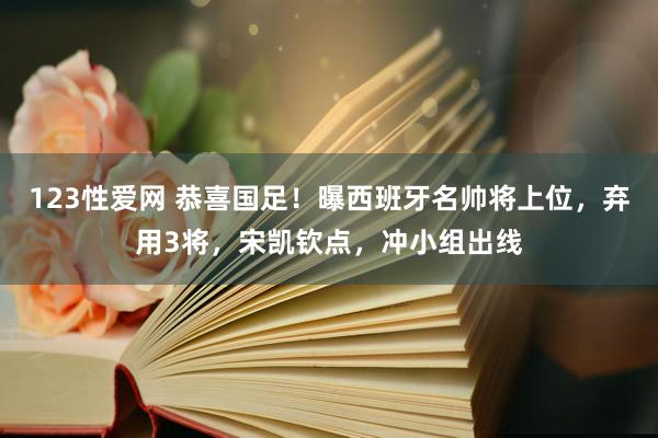 123性爱网 恭喜国足！曝西班牙名帅将上位，弃用3将，宋凯钦点，冲小组出线