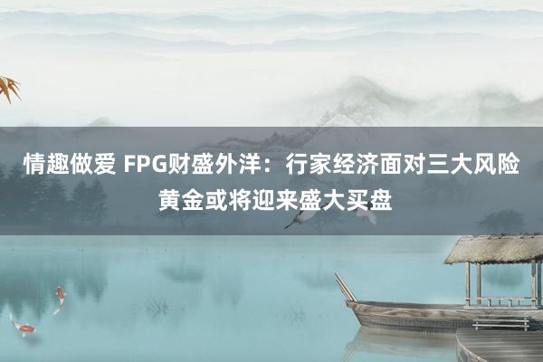 情趣做爱 FPG财盛外洋：行家经济面对三大风险 黄金或将迎来盛大买盘