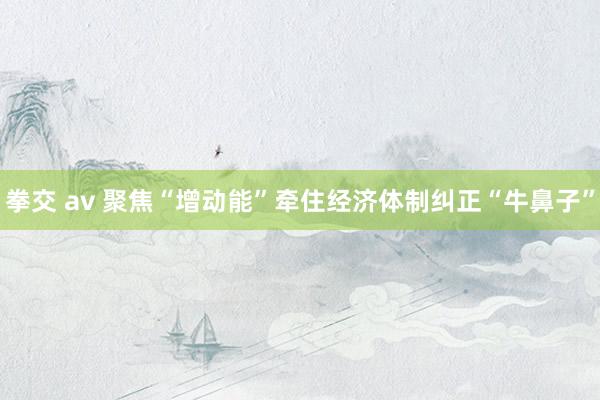 拳交 av 聚焦“增动能”牵住经济体制纠正“牛鼻子”