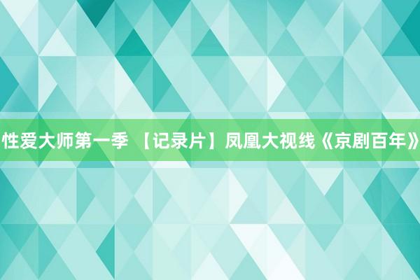 性爱大师第一季 【记录片】凤凰大视线《京剧百年》