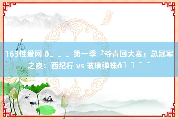 163性爱网 🎑第一季『爷青回大赛』总冠军之夜：西纪行 vs 玻璃弹珠🏆️