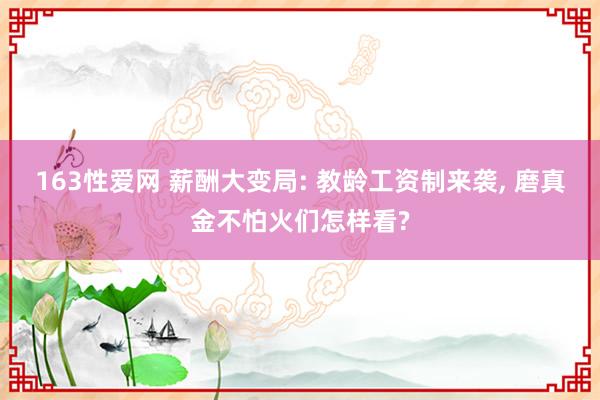 163性爱网 薪酬大变局: 教龄工资制来袭， 磨真金不怕火们怎样看?