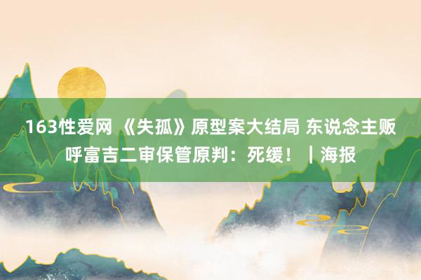 163性爱网 《失孤》原型案大结局 东说念主贩呼富吉二审保管原判：死缓！｜海报