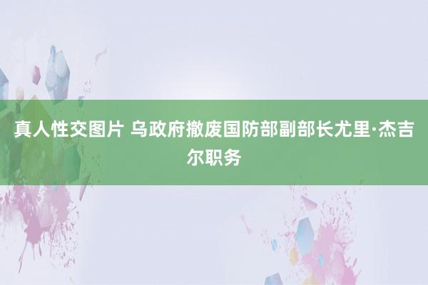 真人性交图片 乌政府撤废国防部副部长尤里·杰吉尔职务